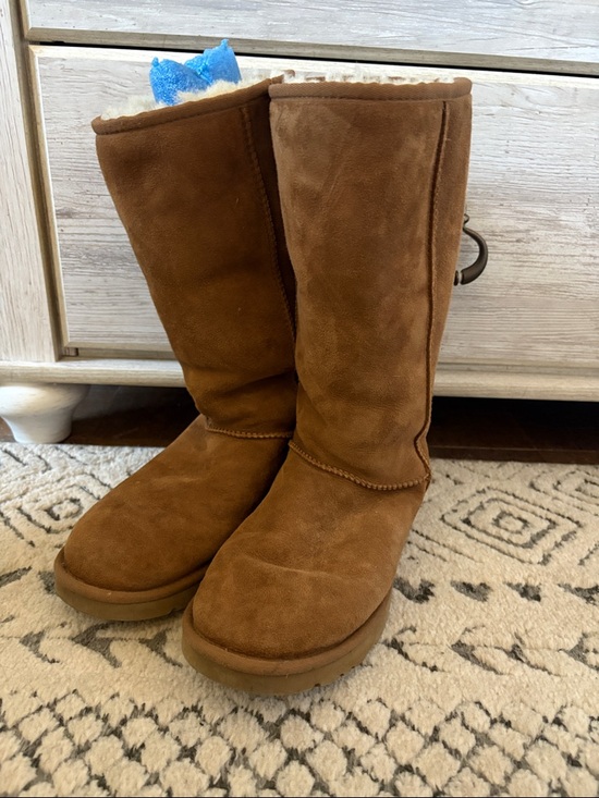 UGG Shoes - UGG Classic Women's Tall Suede Winter Boots in Chestnut